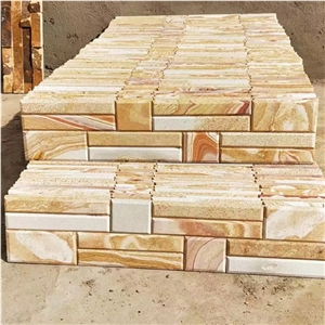 Supply Yellow Slate Landscape Stone Wall Cladding Veneer