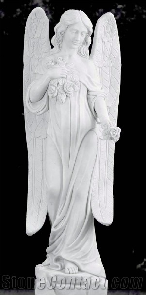 White Marble Hand Carved Blessed Mother Virgin Mary Statues