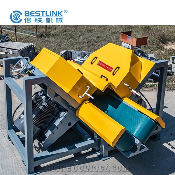 Mightly Thin Stone Veneer Saw For Cutting Granite With Dual Saw Blades Mightly Thin Stone Veneer Saw For Cutting Granite With Dual Saw Blades