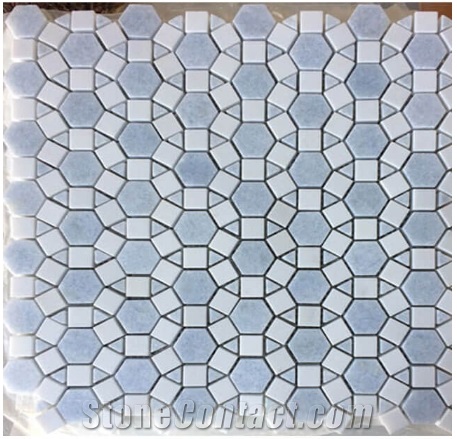 Blue Marble Mosaic Tiles Wall And Floor Tiles
