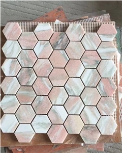 Norwegian Rose Marble Mosaic Tiles
