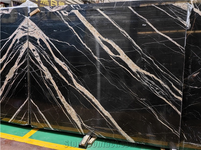 China Marquina Marble,Black Cloud Marble