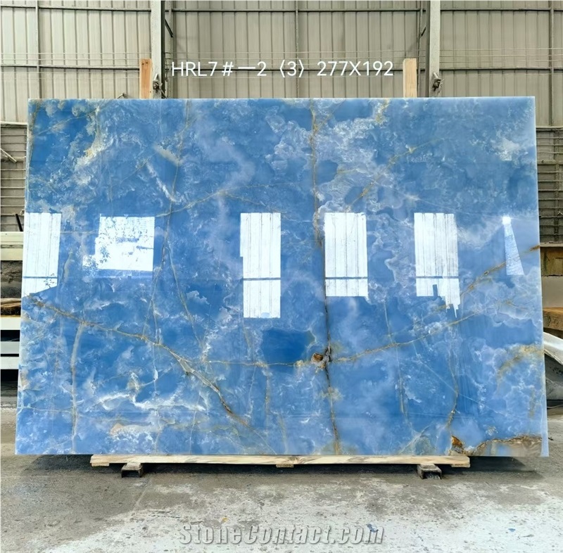 Top Quality Blue Onyx Slab Slab For Project