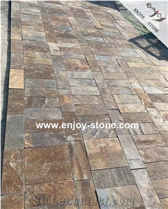 Slate,Rustic/Golden,Wall Cladding / Floor Paving, Paver