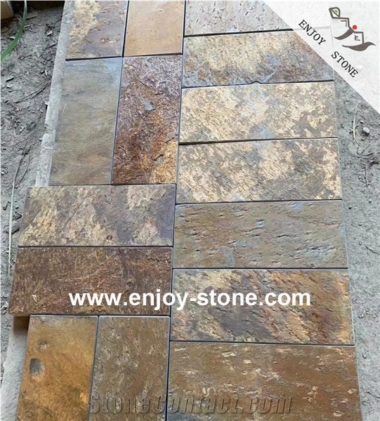 Slate,Rustic/Golden,Wall Cladding / Floor Paving, Paver