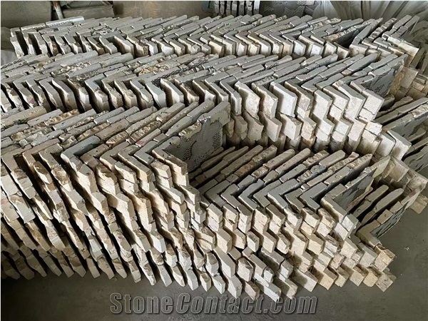 Hot Sales Yellow Faux Limestone Side Clay Culture Stone