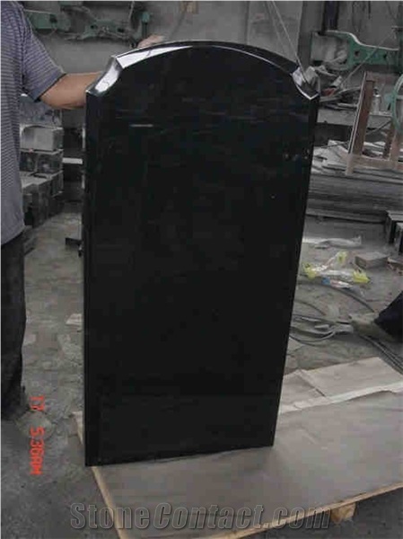 Customer Design Black Granite Single Tombstone& Gravestone