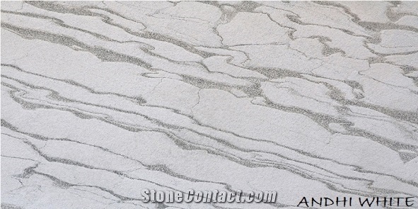 Andhi White Engineered Marble Flexible Thin Veneer Sheet