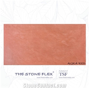 Faux Agra Red Cultured Sandstone Veneer Thin Sheet