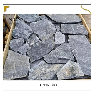 UNION DECO Blue Slate Stone Random Irregular Loose Stone
