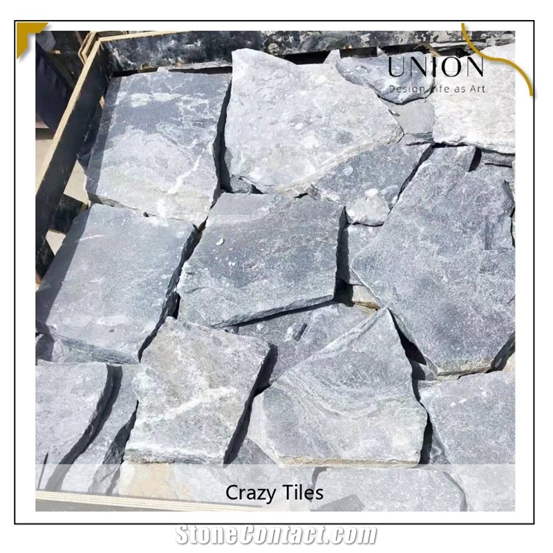 UNION DECO Loose Stone Blue Quartzite Random Shape Flagstone For Wall