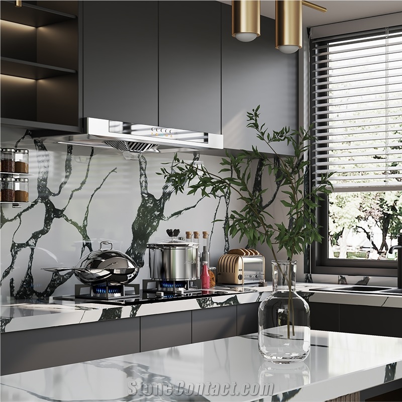 DXQ9004 Carrara Black Vein Kitchen Quartz