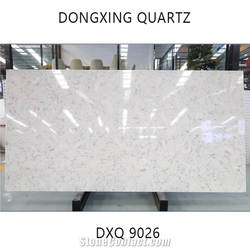 DXQ9026 White Ice Vein Artificial Marble Quartz