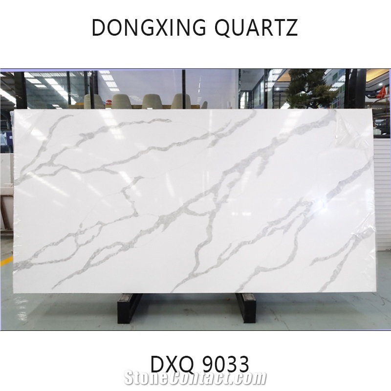 DXQ9033 Calacatta Gray Vein Artificial Marble Quartz Stone