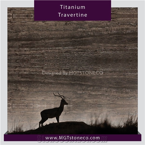 Hesar Titanium Travertine Blocks
