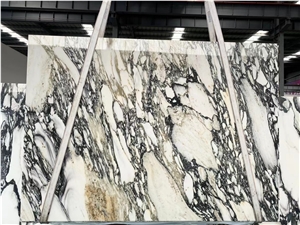 Golden Calacatta Marble Slabs Luxury Stone