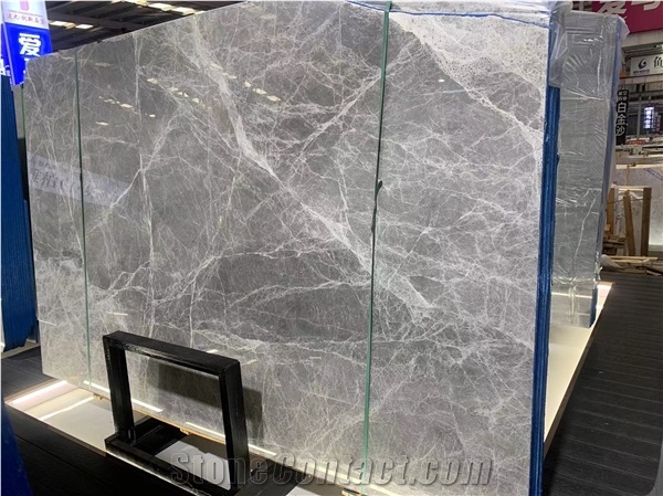 New Hermes Grey Marble Slabs, 2Cm Thick