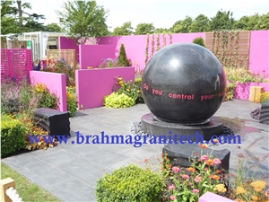 Garden Fountain, Granite Globe Fountain, Ball Water Feature