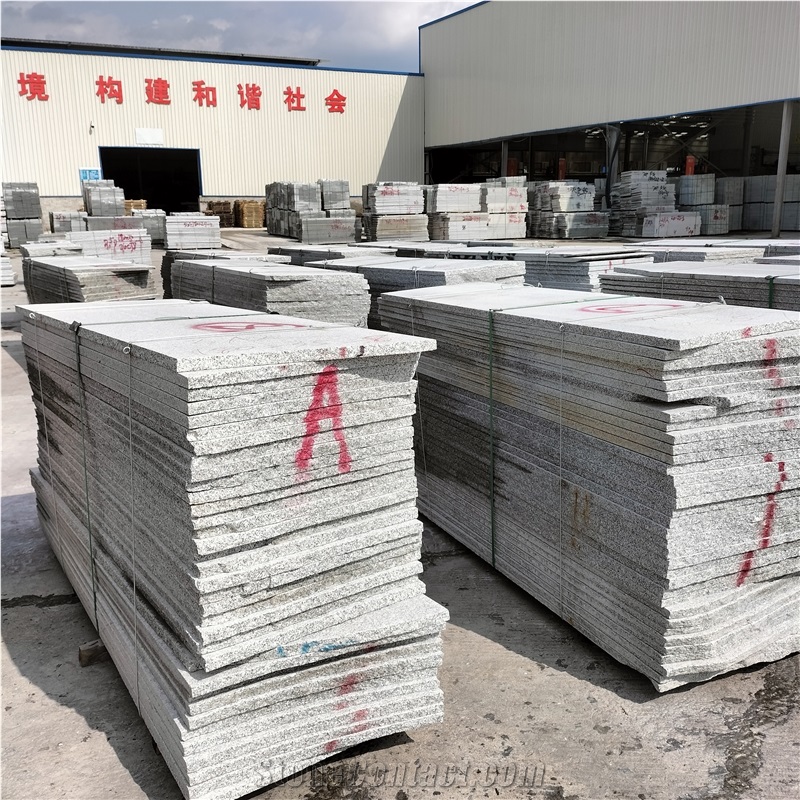 China Bacuo White Granite G603 Light Grey Half Slabs