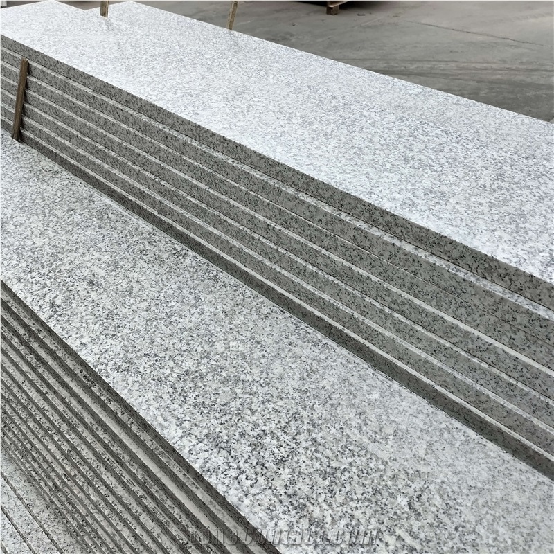 Polish G603 Padang Light Granite,Sesame White Granite Deck Steps