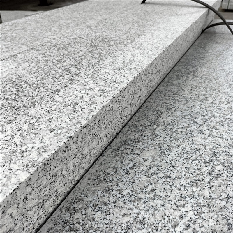 Polish G603 Padang Light Granite,Sesame White Granite Deck Steps