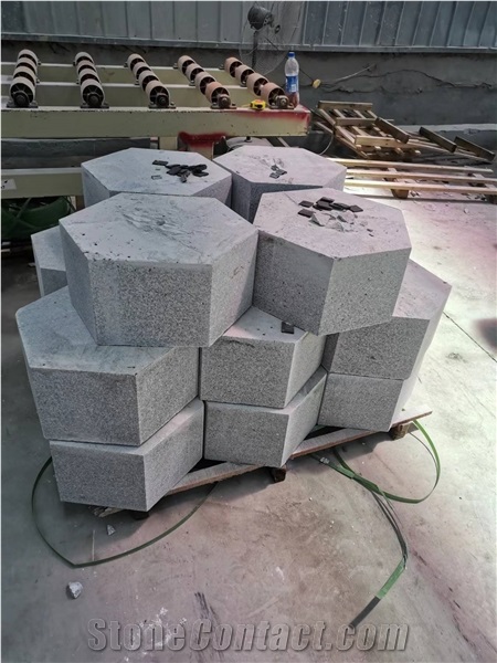 Wholesale Hubei New G603 Granite Flamed Round Step Stone