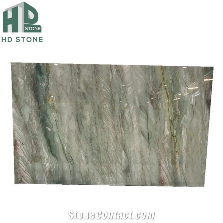 Natural Stone Brazilian Light Emerald Green Quartzite Slab