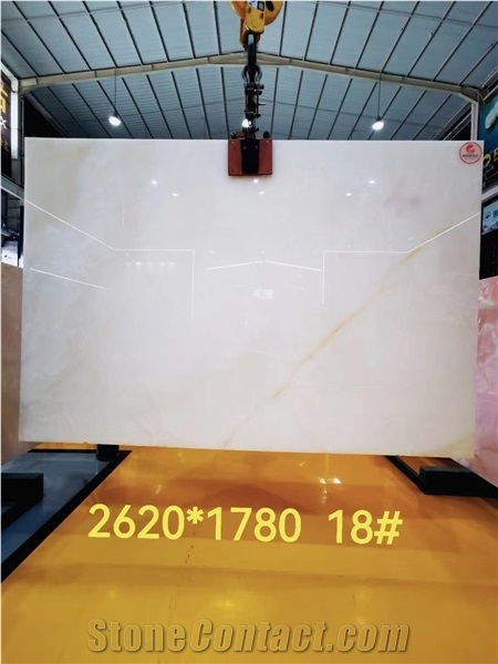 Afghanistan White Onyx Polished Standard Slabs For Interior
