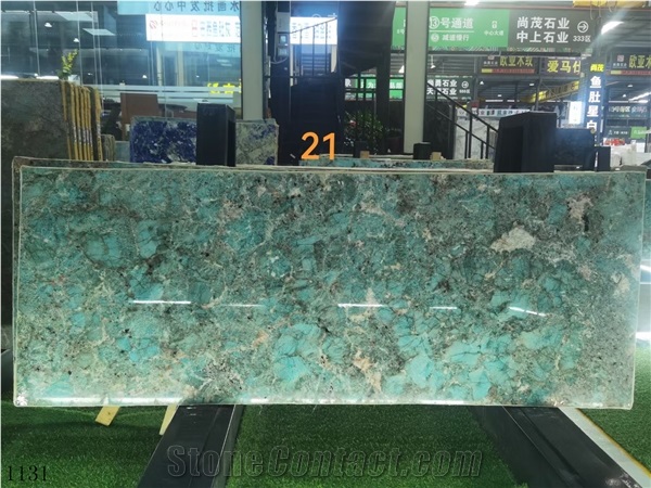 Brazil Amazon Green Granite Small Size Slabs For Interior