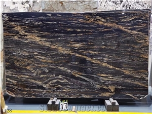 Brazil Black Cosmic Granite Standard Size Slabs For Outdoor