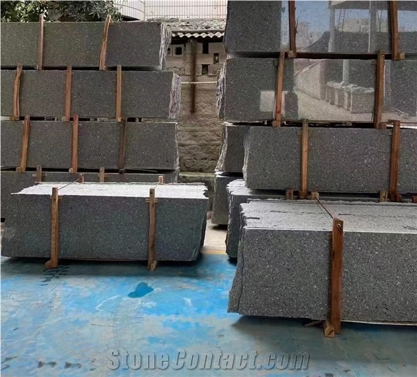 China Sapphire Granite Grey Cut To Size Slabs Tile Polished