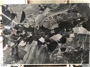 China Van Gogh Grey Marble Semi White Slabs Tile Polished