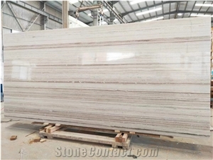 Chinese Crystal Wood Grain Marble Standard Slabs Polished