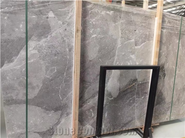 Greece Athena Gray Marble Polished Slabs For Interior Design