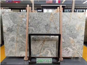 Iran Gold Blue Jade Onyx Big Slabs Polished For Living Room