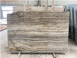 Iran Titanium Silver Travertine Takab Travertine Slab Tile