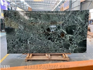 Italy Prada Green Marble Big Slabs Polished For Living Room