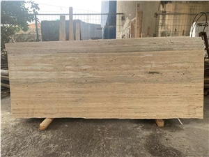 Italy Roman Silver Travertine Fosse Travertino Slab Tile