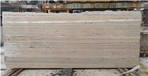 Italy Silver Florence Travertine Slab For Outdoor Wall