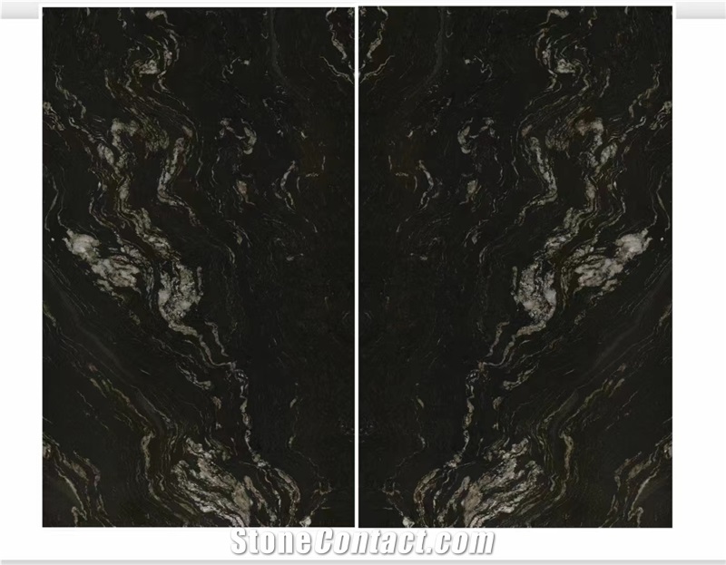 Black Granite White Vein Titanium Granite Slabs