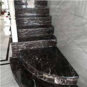 China Emperador Dark Marble, China Marron Emperador For Stairs