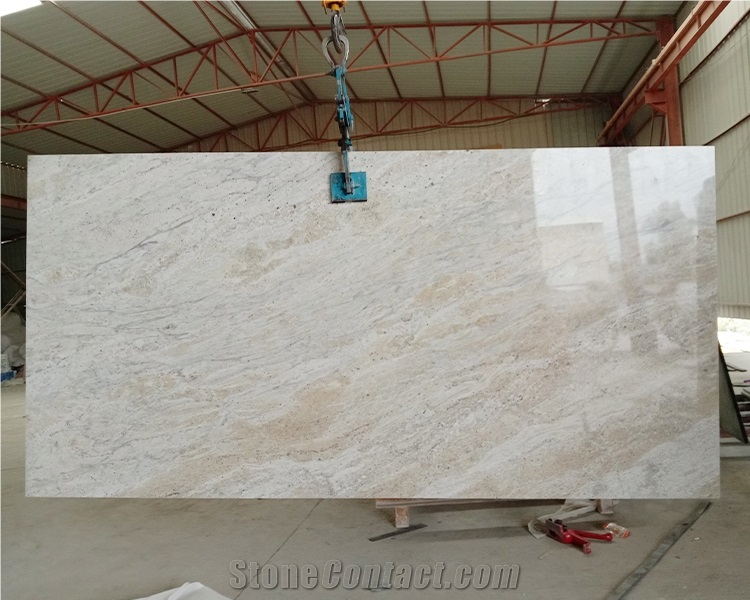 High Quality River White With Veins Granite Slabs