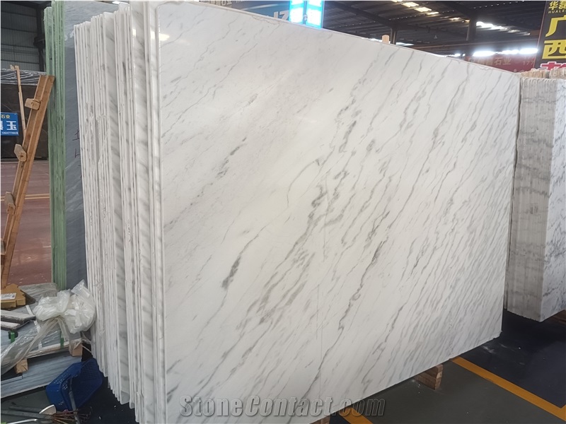Modern Style Natural Marble With Grey Veins Slabs
