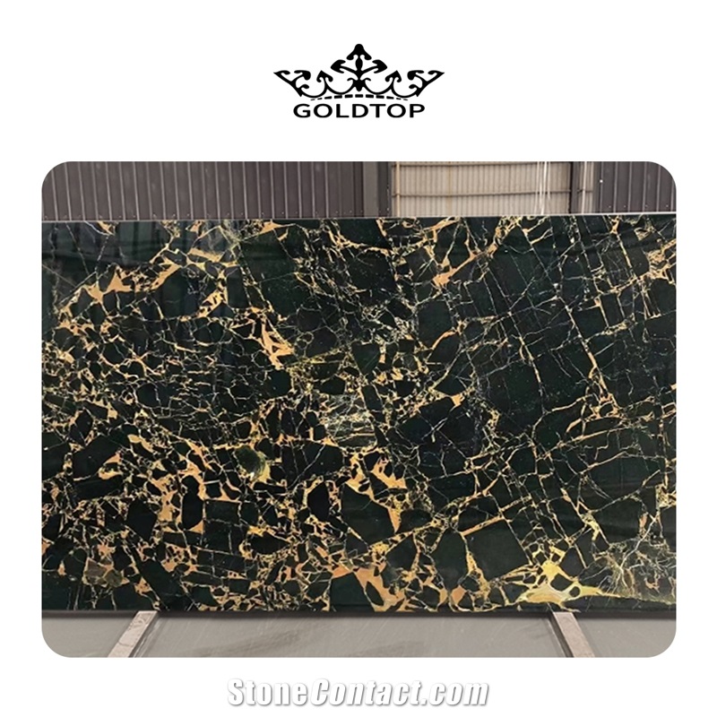 Modern Style Surface Black Gold Marble Sculptures