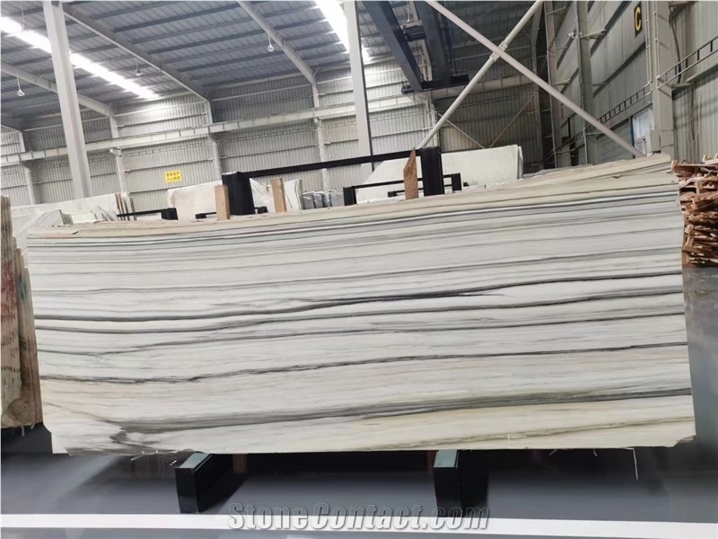 Modern Style With Veins Striped Calacatta Marble Slabs