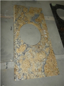 New Material Giallo Golden Flower Natural Granite Slabs
