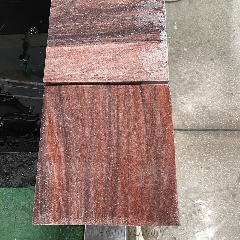 Nice Brazil Red Quartzite Polished Slabs