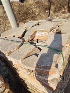 Yellow Quartzite Crazy Paving Stone Handcut