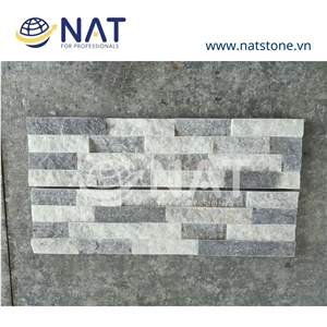 Vietnam Ledge Stacked Stone- Mix White Grey Marble Splitface