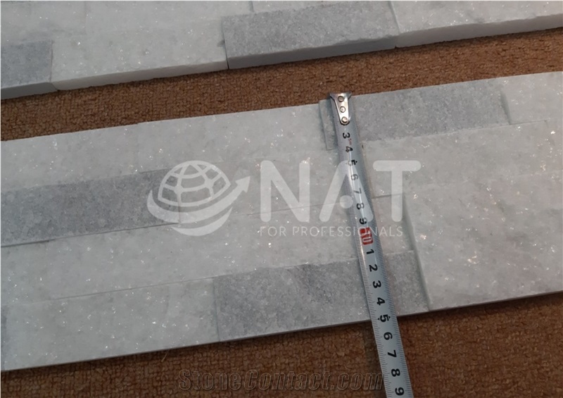 Vietnam Ledge Stacked Stone- Mix White Grey Marble Splitface